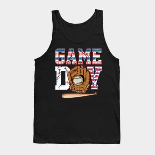 Baseball Game Day Baseball And Glove Gift For Men Women Tank Top